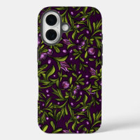 Artistic Floral Motif: Purple Flowers
