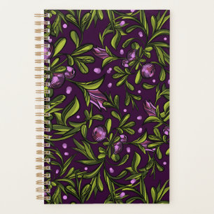 Artistic Floral Motif: Purple Flowers Planner