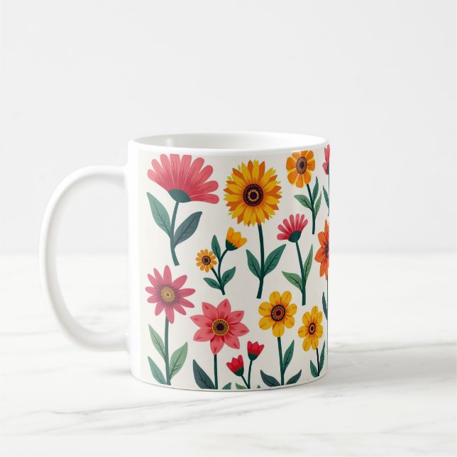 Artistic Floral Mugs (Left)