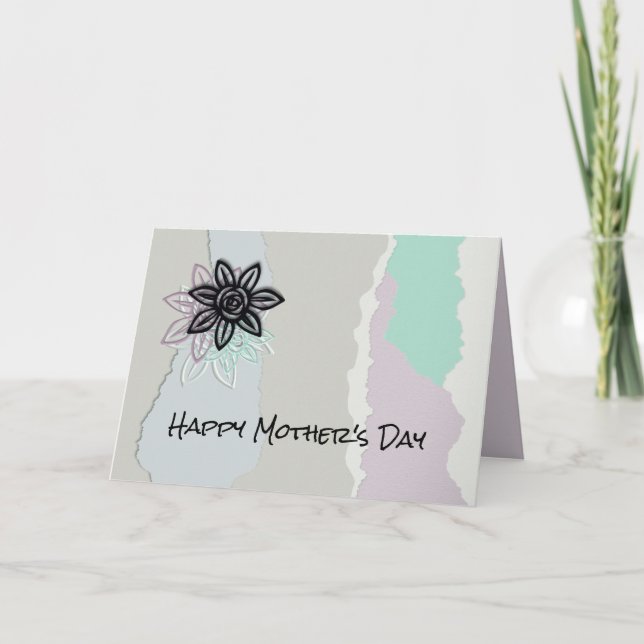 Artistic Floral Pastel Mother's Day Card (Front)