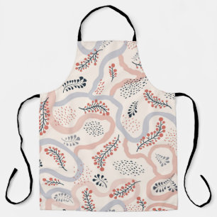 Artistic floral pattern, ornamental autumn decor. apron