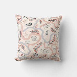 Artistic floral pattern, ornamental autumn decor. cushion
