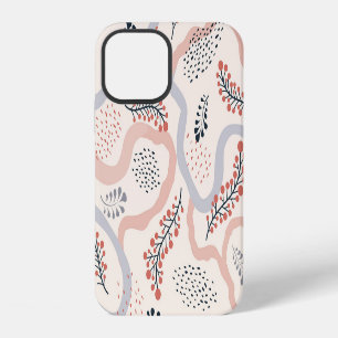 Artistic floral pattern, ornamental autumn decor. iPhone 12 case
