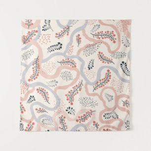 Artistic floral pattern, ornamental autumn decor. tapestry