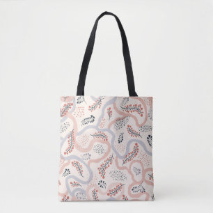 Artistic floral pattern, ornamental autumn decor. tote bag