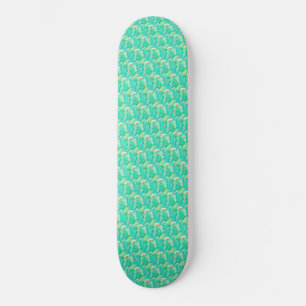 artistic floral print skateboard
