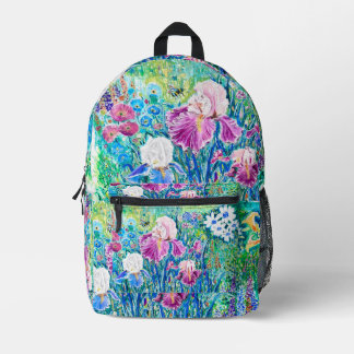 Artistic Flower Garden Oil Pastel Backpack