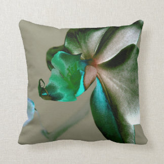 Artistic Flower in Blue, Green and Gray Tones Cushion
