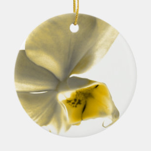 Artistic Flower in Yellow Tones Ceramic Tree Decoration