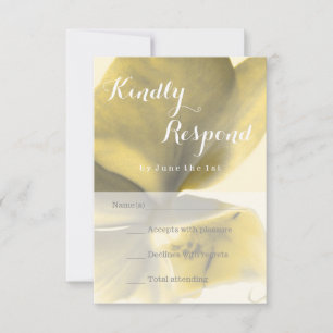 Artistic Flower in Yellow Tones - RSVP Card