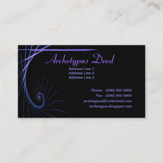 Artistic Fractal Stroke Business Card