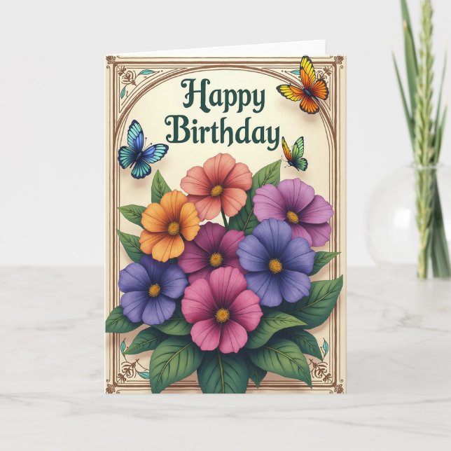 Artistic Framed Birthday Card (Front)