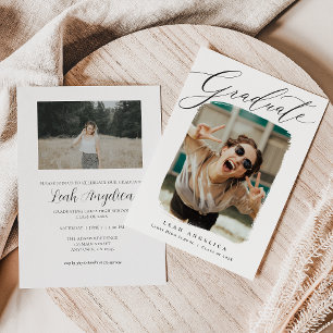 Artistic Framed Photo Graduation Invitation