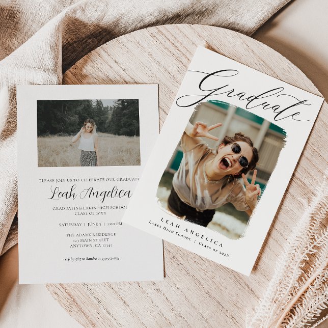 Artistic Framed Photo Graduation Invitation (Creator Uploaded)