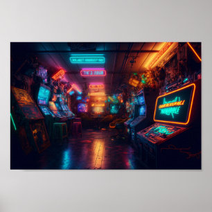 Artistic game room poster