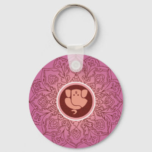 Artistic Ganesh with Mandana Key Ring