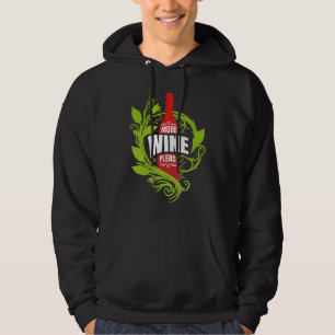 Artistic Gatherings Of Lovable Wine Humorous Quote Hoodie