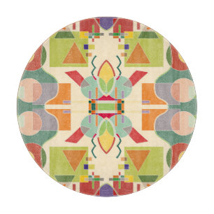 Artistic Geometric: Colourful Seamless Pattern Cutting Board