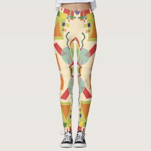 Artistic Geometric: Colourful Seamless Pattern Leggings