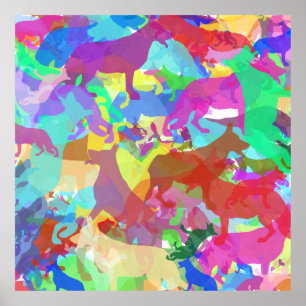 Artistic German Shepherds Poster