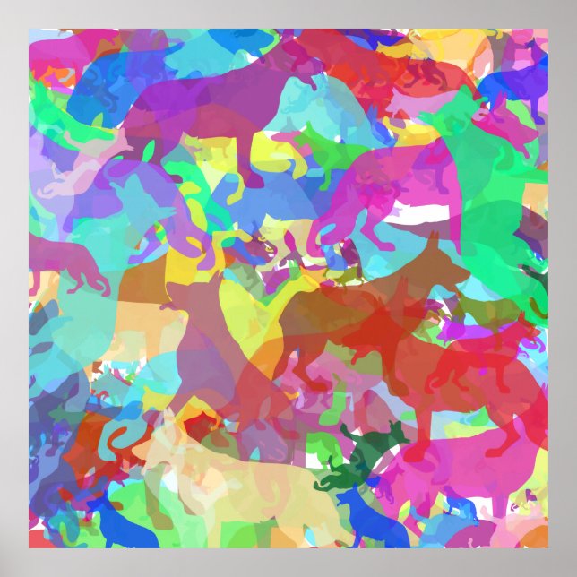 Artistic German Shepherds Poster (Front)