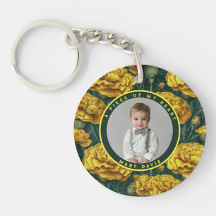 Artistic Gift Ideas For Mum Photo Carnation Key Ring