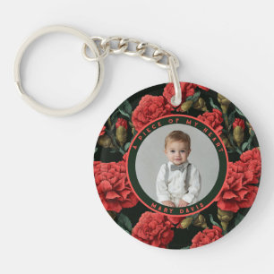 Artistic Gifts For Grandma Carnation Flower Key Ring