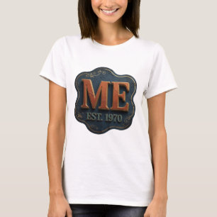 Artistic Gold ME EST 1970 Modern Design T-Shirt