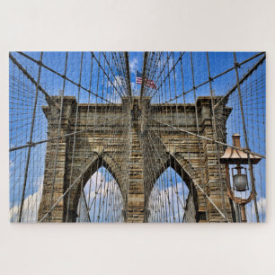 Artistic Graphic, Brooklyn Bridge, New York, Jigsaw Puzzle