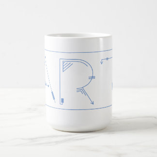 Artistic Graphic Lines Typography ART Coffee Mug