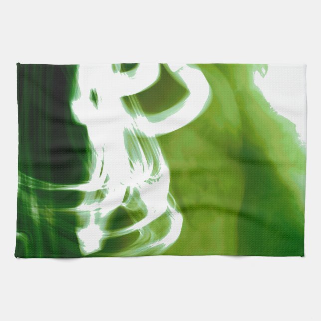 "Artistic Green" Tea Towel (Horizontal)