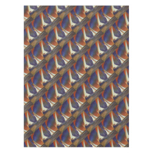 Artistic Gulet Under Sail In Orange and Purple Tablecloth