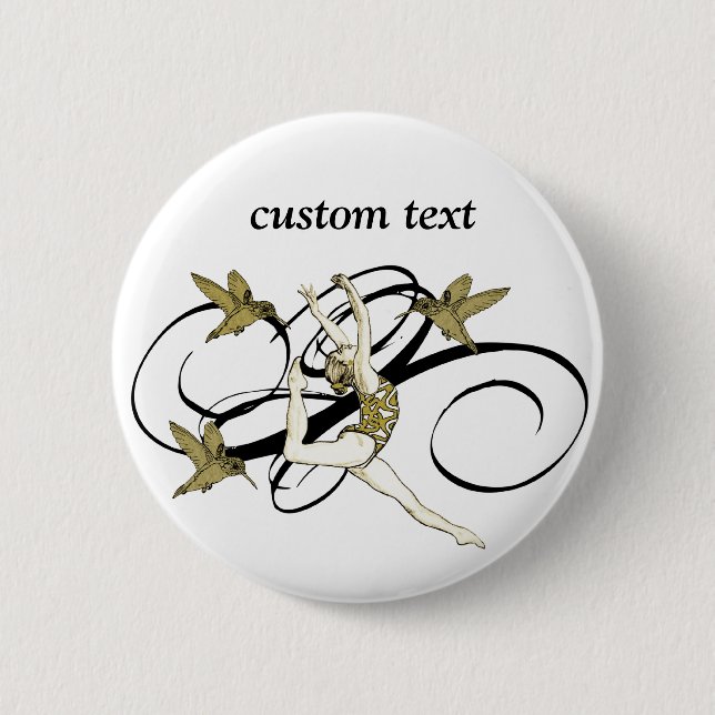 Artistic gym 2 6 cm round badge (Front)