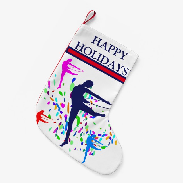 ARTISTIC GYMNASTIC SMALL CHRISTMAS STOCKING (Front (Hanging))