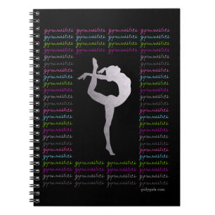 Artistic Gymnastics Colourful Typography Notebook
