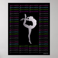 Artistic Gymnastics Colourful Typography