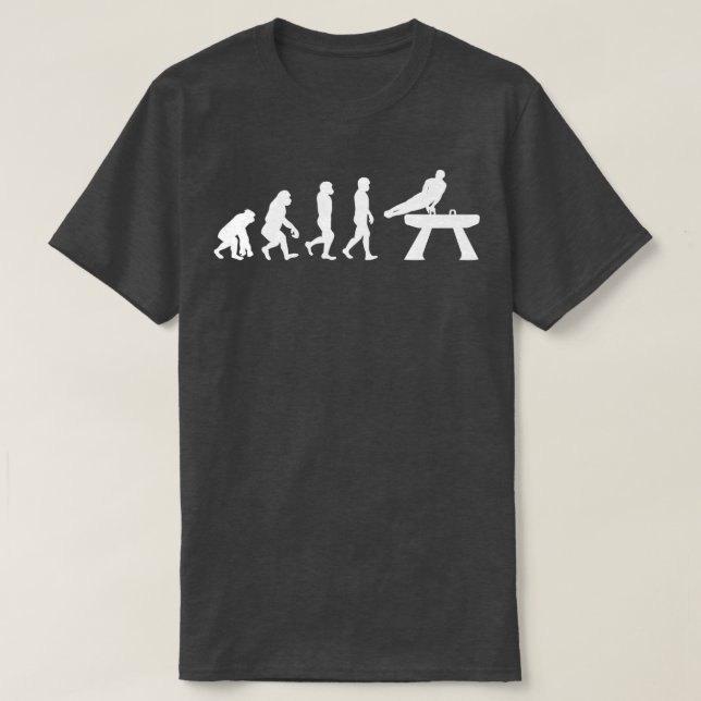 Artistic Gymnastics Pommel Horse Gymnast Evolution T-Shirt (Design Front)