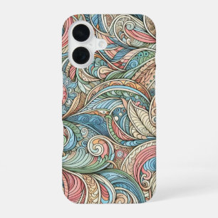 Artistic hand drawn abstract of nature Cool iPhone 16 Case