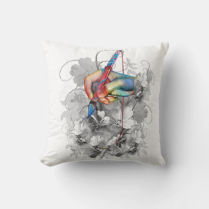 Artistic hand-drawn doodle-abstract art cushion