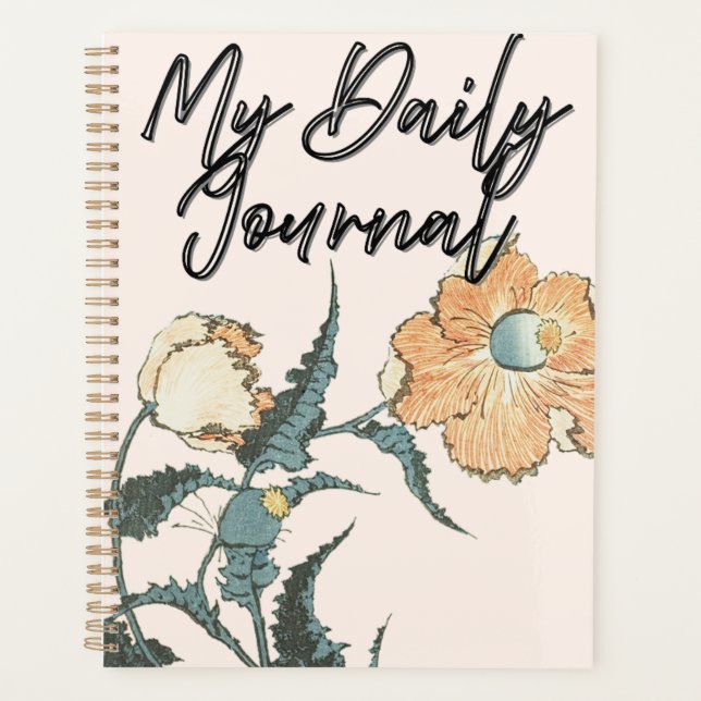 Artistic Hand-Drawn Floral & Bold Typography  Planner (Front)