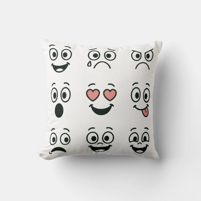 Artistic Hand Emojy face Cushion (Front)