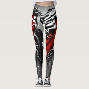 Artistic Handgun vs. Broken Heart Men's T-Shirt" Leggings