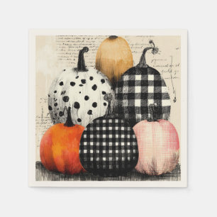 Artistic Harvest Pumpkins Napkin