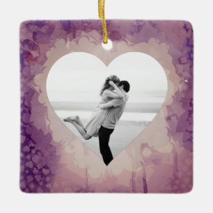 Artistic Heart/Custom Photo Ceramic Tree Decoration