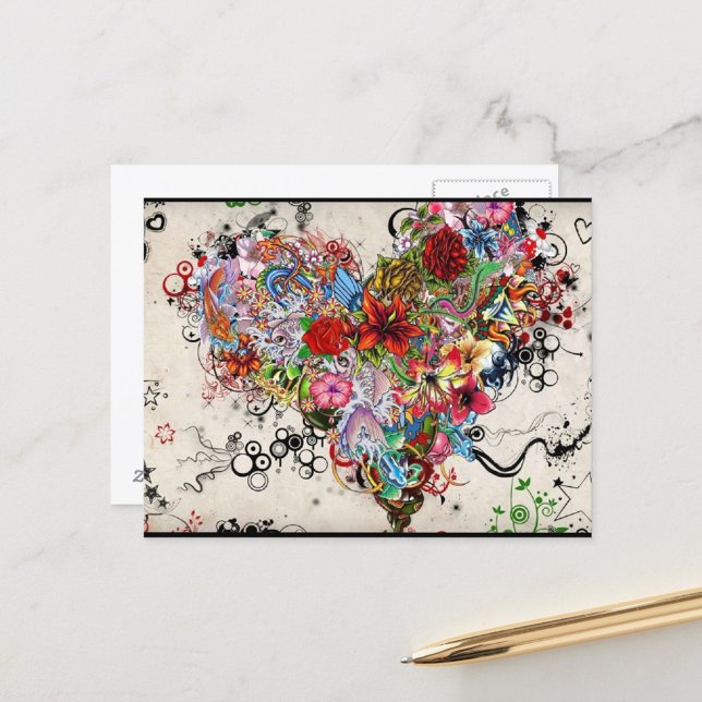 Artistic Heart Postcard (Size: Standard Postcard
Create your own vacation-worthy postcard!)