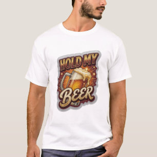Artistic HOLD MY BEER 3D Text Art T-Shirt