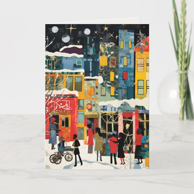 Artistic Holiday Greetings Card (Front)