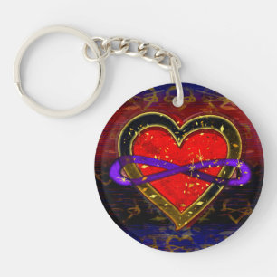 Artistic Infinity Heart Polyamory Flag Symbol Keyc Key Ring