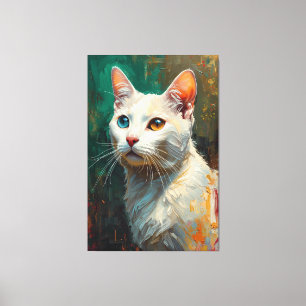 Artistic Khao Manee Portrait Vibrant Oil Painting Canvas Print