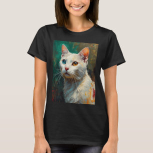 Artistic Khao Manee Portrait Vibrant Oil Painting T-Shirt